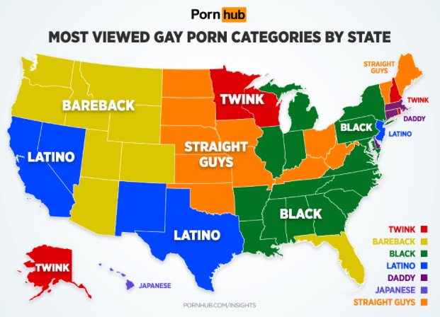 Pornhub Bisexual Transexual - Majority of gay porn viewers prefer to watch \