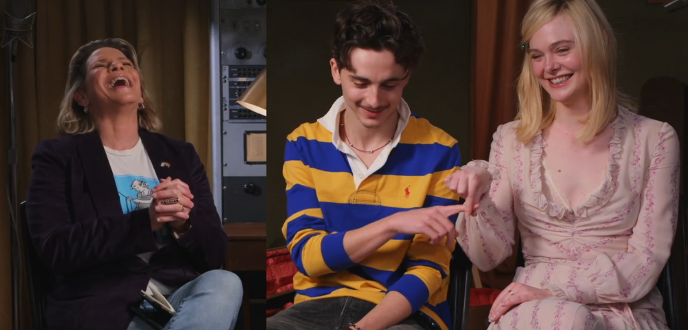 Timothée Chalamet And Elle Fanning Recreate Viral ‘Holding Space’ Meme