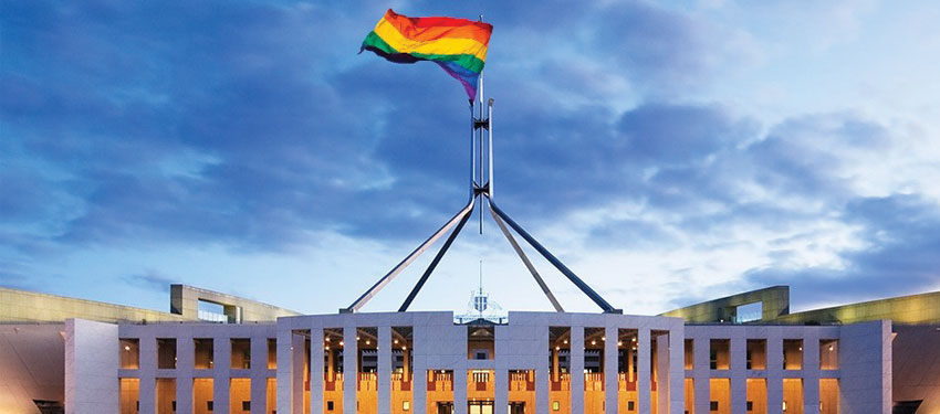 gay canberra federal parliament rainbow