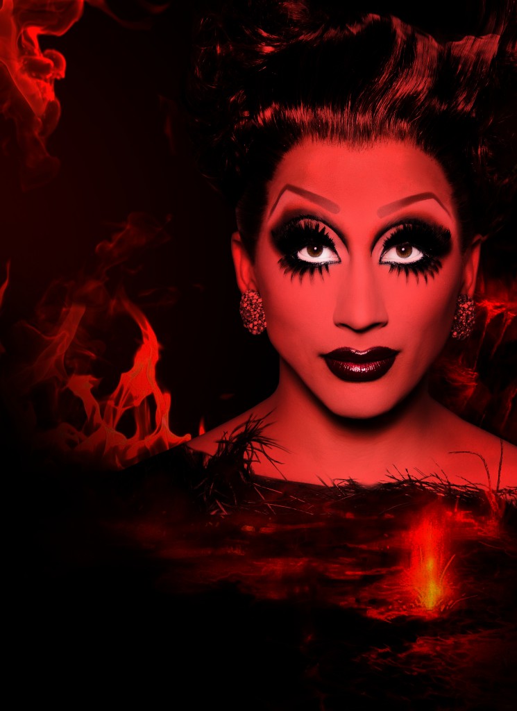 Promo image for Bianca Del Rio's "Not Today Satan" tour. 
