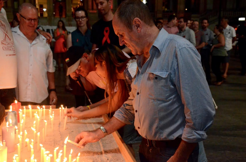 The 2015 World AIDS Day Vigil in Brisbane. (PHOTO: David Alexander; Star Observer)