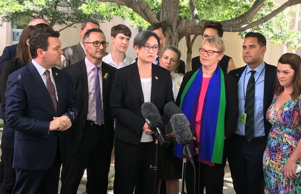 marriage equality rainbow parliament penny wong
