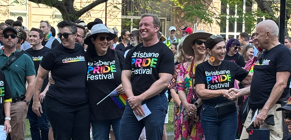 QLD Premier Steven Miles Promises To Double Funding For Brisbane Pride At Rally