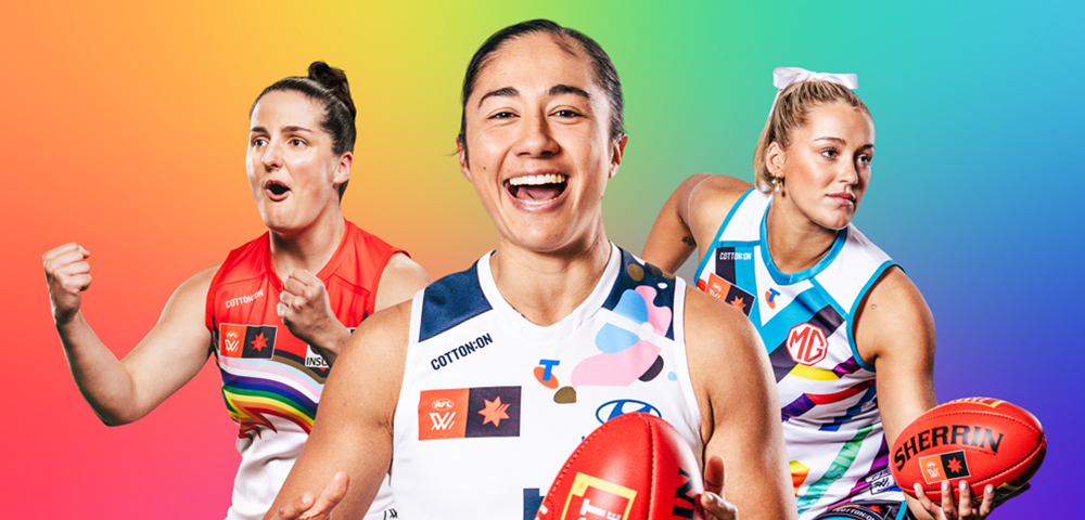 Celebrate Rainbow Pride in Footy at The AFLW Pride Round 2024